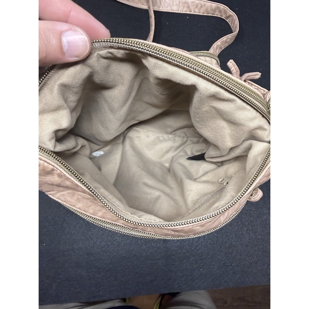 STONE MOUNTAIN USA Taupe Faux Leather Crossbody Bag Shoulder Bag Medium 11" x 8" - Picture 6 of 10